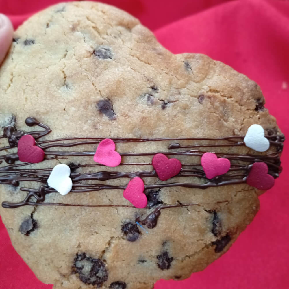 Galleta de Chispas de Chocolate en Forma de Corazón